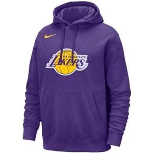 Nike Los Angeles Lakers NBA Erkek Basketbol Sweatshirt DX9997-504 Erkek Kapüşonlu Sweatshirt