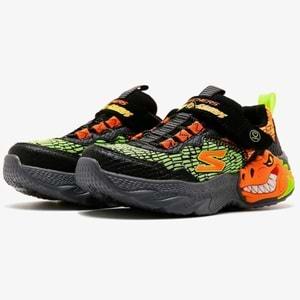 Skechers Dino Lights 400615L-BKOR Ortopedik Işıklı Çocuk Spor Ayakkabı