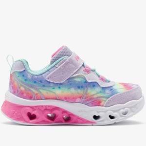 Skechers Flutter Heart Lights - Groovy Swirl 303253N-LVAQ Işıklı Ortopedik Çocuk Spor Ayakkabı