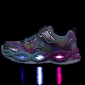 Skechers Twisty Glow - Sorbet Swirl 303716L-SMLT Ortopedik Işıklı Çocuk Spor Ayakkabı