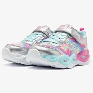 Skechers Twisty Glow - Sorbet Swirl 303716L-SMLT Ortopedik Işıklı Çocuk Spor Ayakkabı