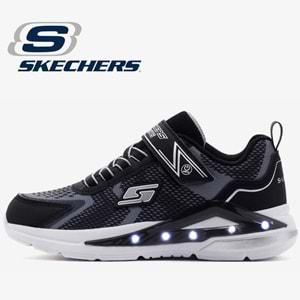 Skechers Tri-namics 401660L-BKSL Ortopedik Işıklı Çocuk Spor Ayakkabı