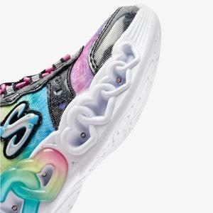 Skechers Infinite Heart Lights Eternal Shimmer 303755L-BKMT Ortopedik Işıklı Çocuk Spor Ayakkabı