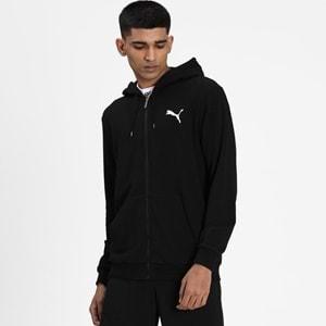 Puma ESS Small Logo FZ Hoodie TR 586704-51 Fermuarlı Erkek Kapüşonlu Sweatshirt