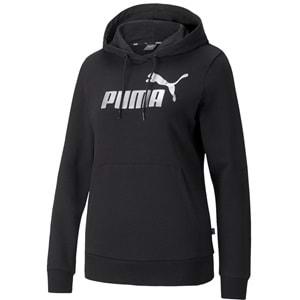 Puma 849096-51 ESS+ Metallic Logo Hoodie Kapüşonlu Kadın Sweatshirt