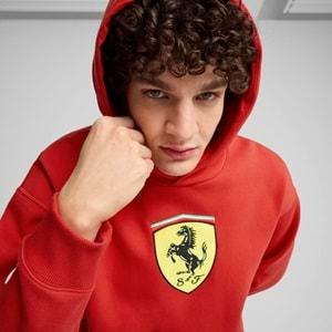 Puma 627054-02 Ferrari Race Big Shield Hdie Erkek Kapüşonlu Sweatshirt