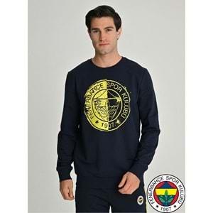 Fenerbahçe S.K. 25/26 Sezon Tribün Tek Renk Logolu Erkek Sweatshirt