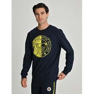 Fenerbahçe S.K. 25/26 Sezon Tribün Tek Renk Logolu Erkek Sweatshirt