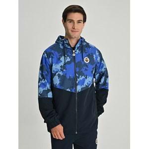 Fenerbahçe S.K. 25/26 Tribün Kamuflaj Yağmurluk Antrenman Jacket Eşofman Üstü Erkek Ceket