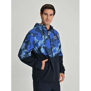 Fenerbahçe S.K. 25/26 Tribün Kamuflaj Yağmurluk Antrenman Jacket Eşofman Üstü Erkek Ceket