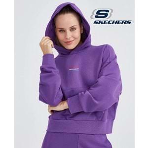 Skechers W Essential Hoodie Sweatshirt S232243- Kadın Kapüşonlu Sweatshirt