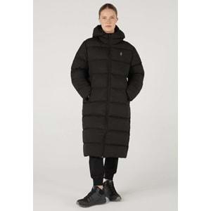 Skechers S242132-001 W Outerwear Puffer Jacket Şişme Uzun Kadın Mont Kadın Kaban