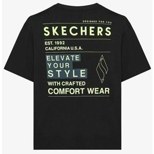 Skechers S242134-001 Graphic Tee Heavy Weight Oversize T-Shirt Tişort Erkek T-Shirt