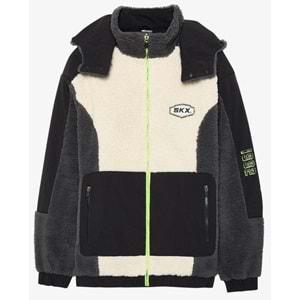 Skechers S242183-102 M Outdoor Fleece Full Zip Sherpa Erkek Günlük Mont