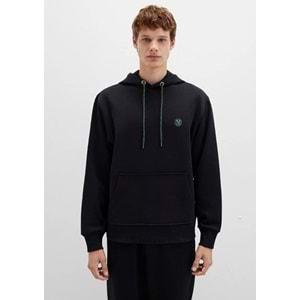 Mavi 065809-900 Logo Nakışlı Erkek Kapüşonlu Sweatshirt