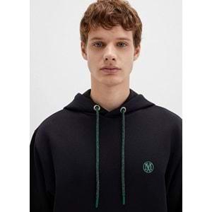 Mavi 065809-900 Logo Nakışlı Erkek Kapüşonlu Sweatshirt