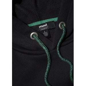 Mavi 065809-900 Logo Nakışlı Erkek Kapüşonlu Sweatshirt