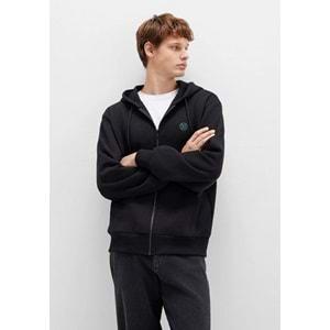 Mavi 066979-900 Mühür Logo Nakışlı Ceket Kapüşonlu Fermuarlı Erkek Sweatshirt