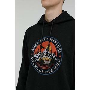 Lumberjack M-CG575 WILD HOODIE Siyah Erkek Sweatshirt