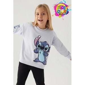 Stitch D4898 Puss Kız Çocuk Sweatshirt