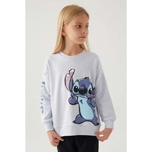 Stitch D4898 Puss Kız Çocuk Sweatshirt