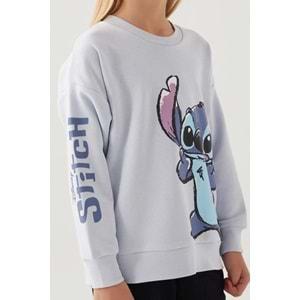 Stitch D4898 Puss Kız Çocuk Sweatshirt