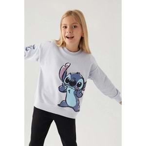 Stitch D4898 Puss Kız Çocuk Sweatshirt