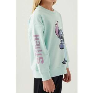 Stitch D4898 Puss Kız Çocuk Sweatshirt