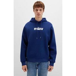 Mavi 0S10001-70722 Miav Baskılı Erkek Kapüşonlu Sweatshirt