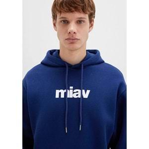 Mavi 0S10001-70722 Miav Baskılı Erkek Kapüşonlu Sweatshirt