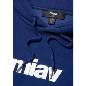 Mavi 0S10001-70722 Miav Baskılı Erkek Kapüşonlu Sweatshirt