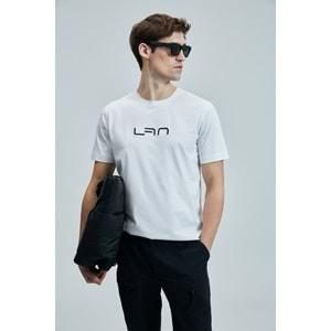 Lufian 111020244 Blaze Modern Grafik Tişort Erkek T-Shirt