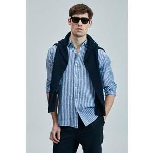 Lufian 111010632 Alfred Erkek Keten Pamuklu Gömlek Regular Fit Erkek Gömlek