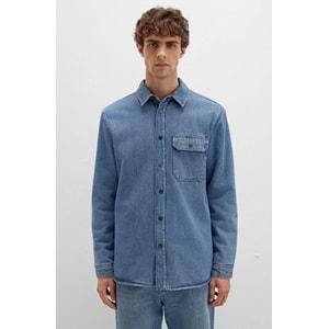 Mavi 0211186-88559 Jeremy Classic Denim Süni Kürklü Indigo Mavisi Erkek Kot Ceket