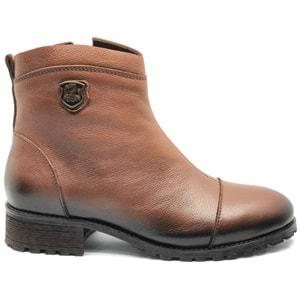 Venüs Marsel Hakiki Deri Düz Kaymaz Taban Ortopedik Kadın Bot