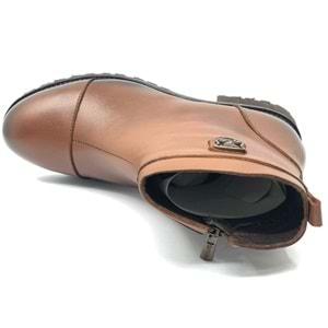 Venüs Marsel Hakiki Deri Düz Kaymaz Taban Ortopedik Kadın Bot