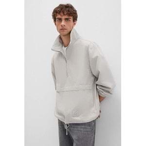 Mavi 0211684-70074 Yarım Fermuarlı Kanguru Cepli Erkek Sweatshirt