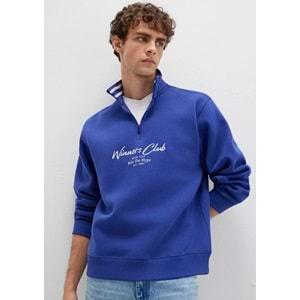 Mavi 0S10488-70695 Winners Club Baskılı Yarım Fermuarlı Sweatshirt