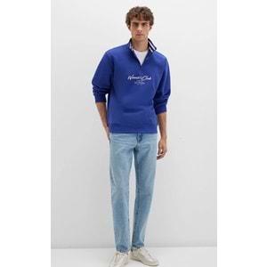 Mavi 0S10488-70695 Winners Club Baskılı Yarım Fermuarlı Sweatshirt