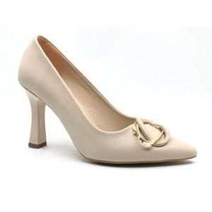 Feles Toka Detaylı Stiletto Kadın Topuklu Ayakkabı