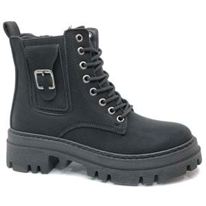 Mehtap Süs Toka Detaylı Kaymaz Taban Kadın Kısa Postal Bot