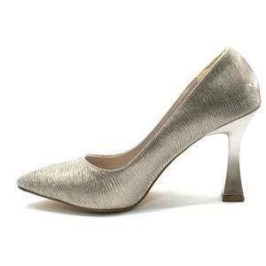 Seribo Desen Detaylı Stiletto Kadın Topuklu Ayakkabı