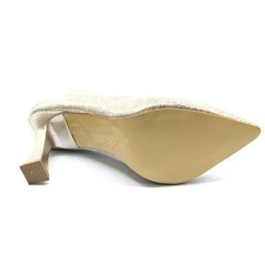 Seribo Desen Detaylı Stiletto Kadın Topuklu Ayakkabı