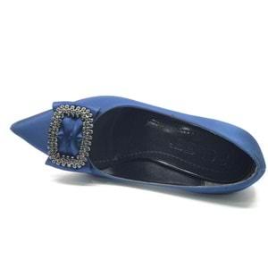 Feles Kare Toka 8 cm Topuklu Stiletto Kadın Ayakkabı