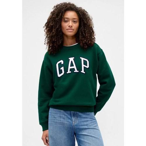 Gap V-Frch Heritage Crew Gap Logo 823720 Bisiklet Yaka Fleece Sweatshirt Kadın Sweatshirt