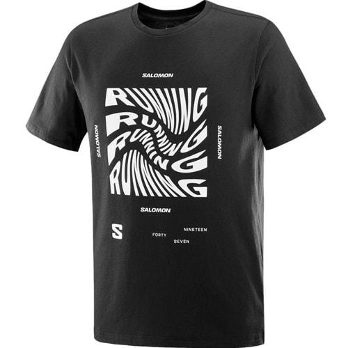 Salomon LC2218800 Running Graphic SS Tee Tişört Erkek T-Shirt