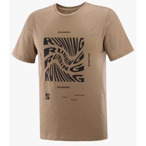 Salomon LC2246800 Running Graphic SS Tee Tişört Erkek T-Shirt