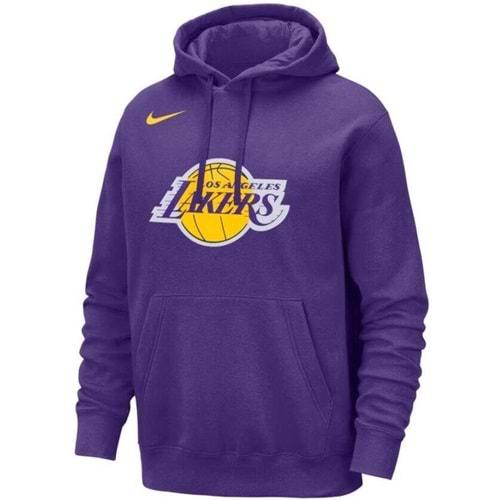 Nike Los Angeles Lakers NBA Erkek Basketbol Sweatshirt DX9997-504 Erkek Kapüşonlu Sweatshirt