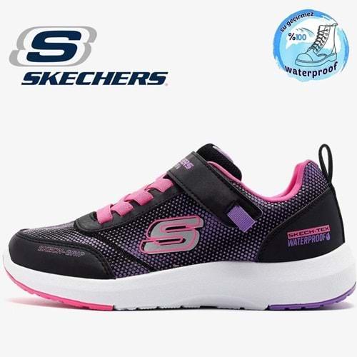 Skechers Dynamic Tread Journey Time 303387L-BKHP Waterproof Ortopedik Çocuk Spor Ayakkabı