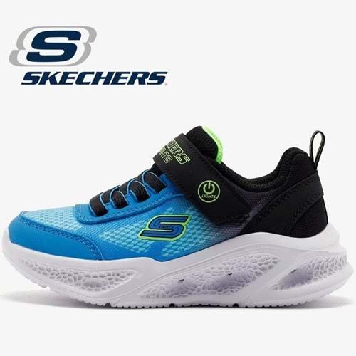 Skechers Meteor Lights Krendox 401495L-BKBL Ortopedik Işıklı Çocuk Spor Ayakkabı